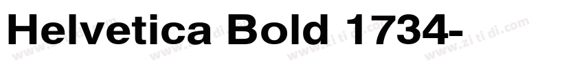 Helvetica Bold 1734字体转换
